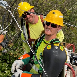 two consumer energy workers 